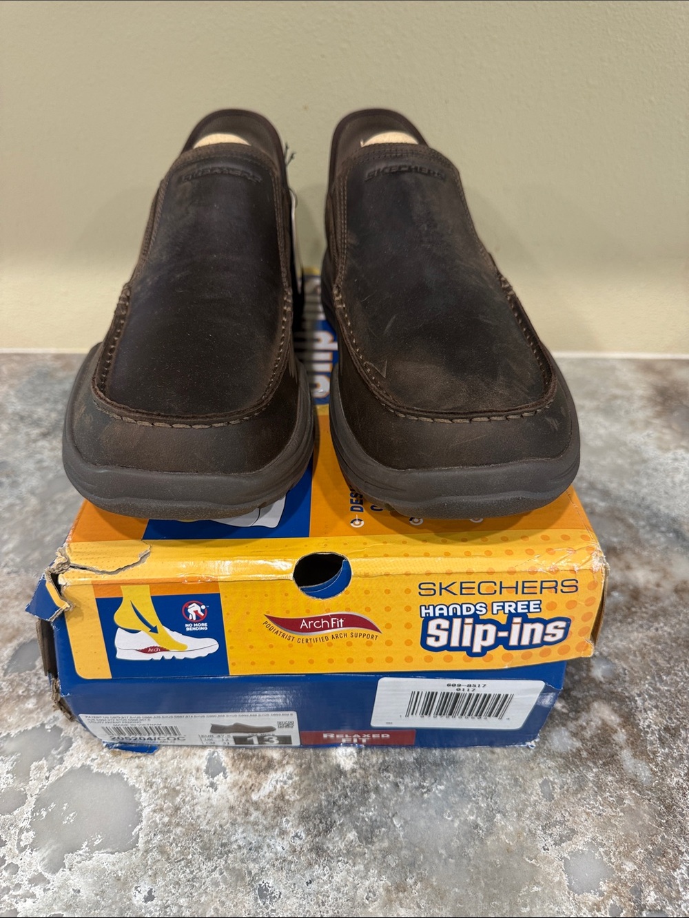 Skechers Men’s Dark Brown Slip-On Loafers